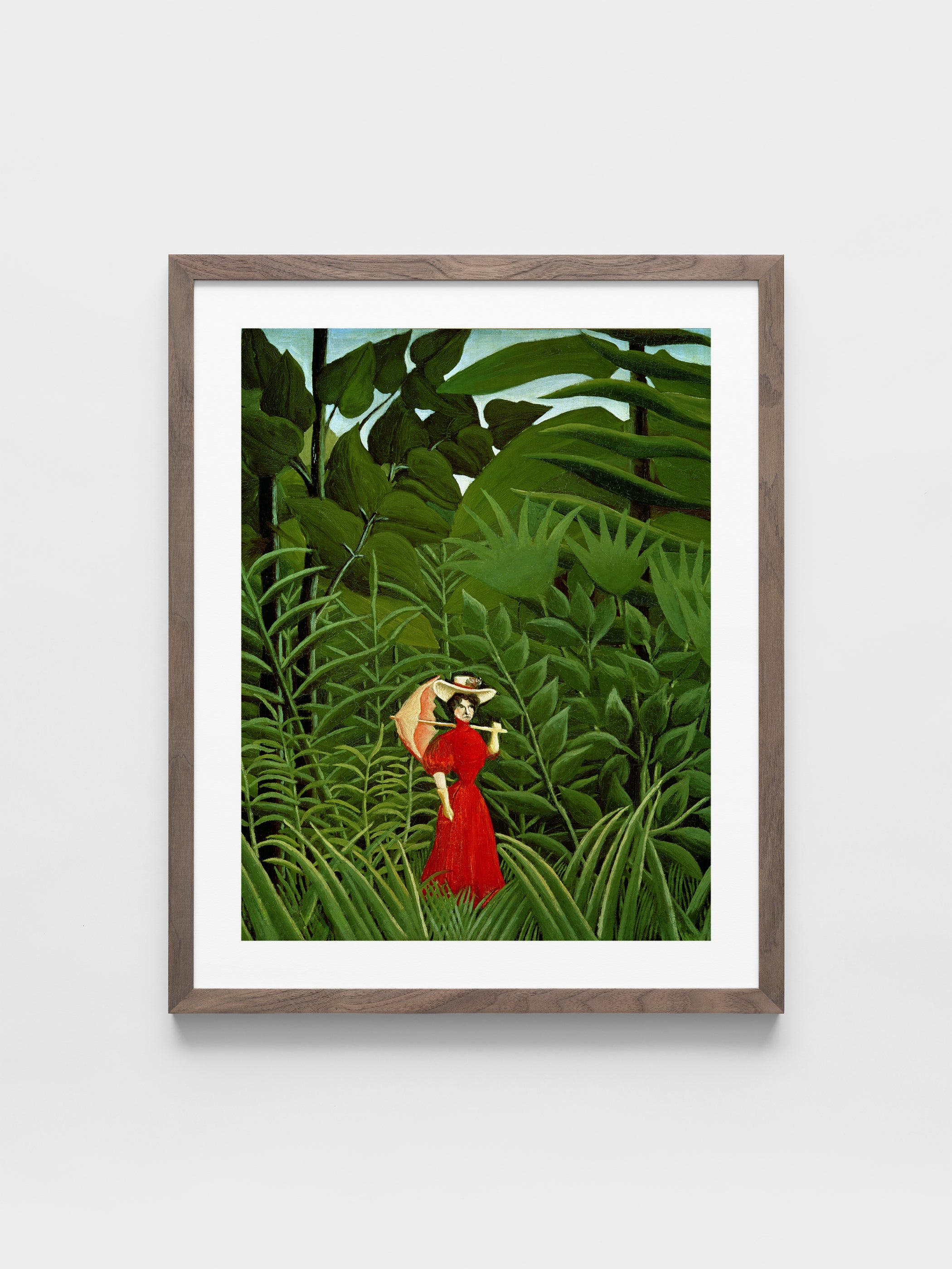 Henri J.F. Rousseau - Woman in Red in the Forest