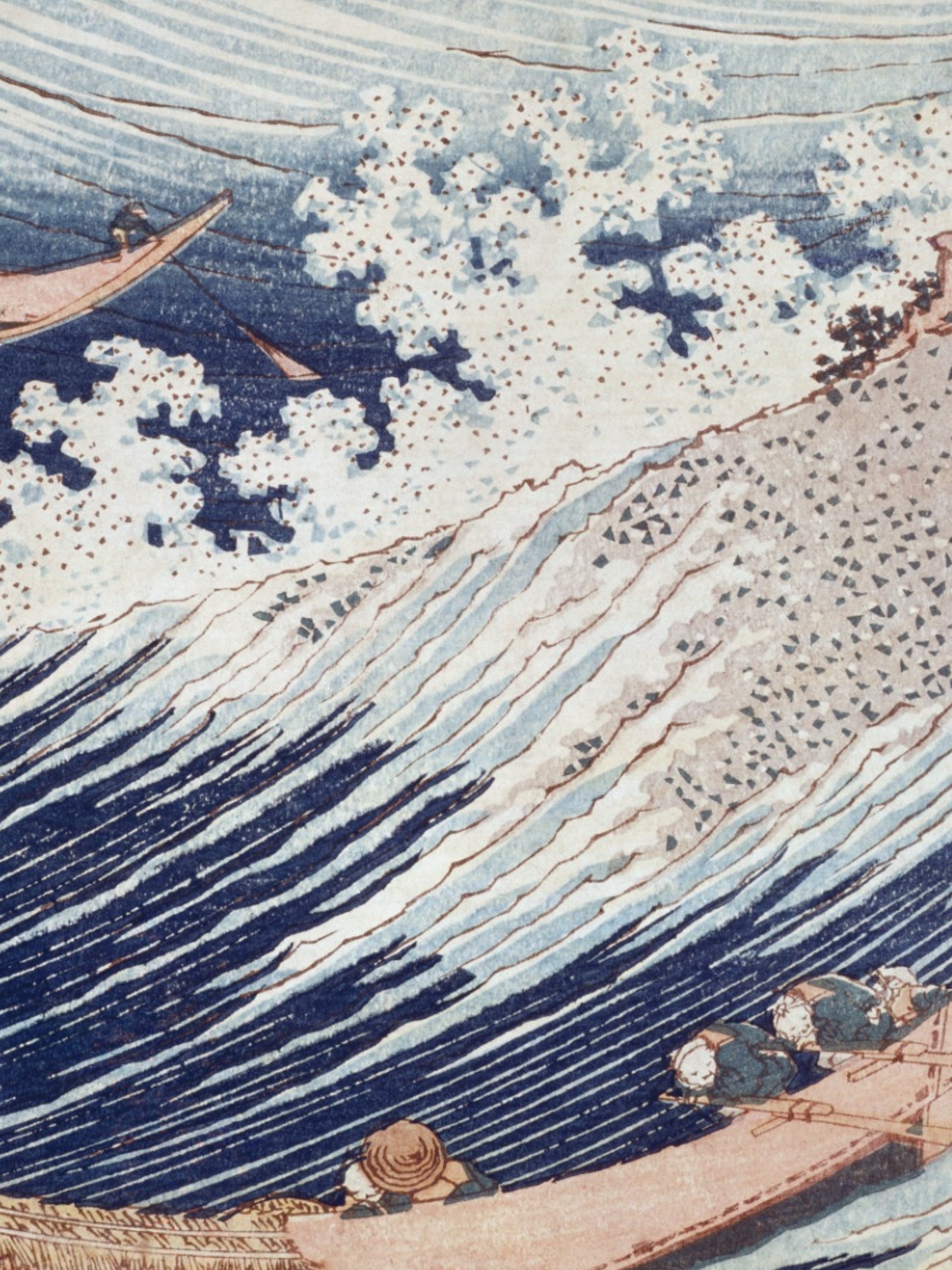 Katsushika Hokusai - A Wild Sea at Choshi
