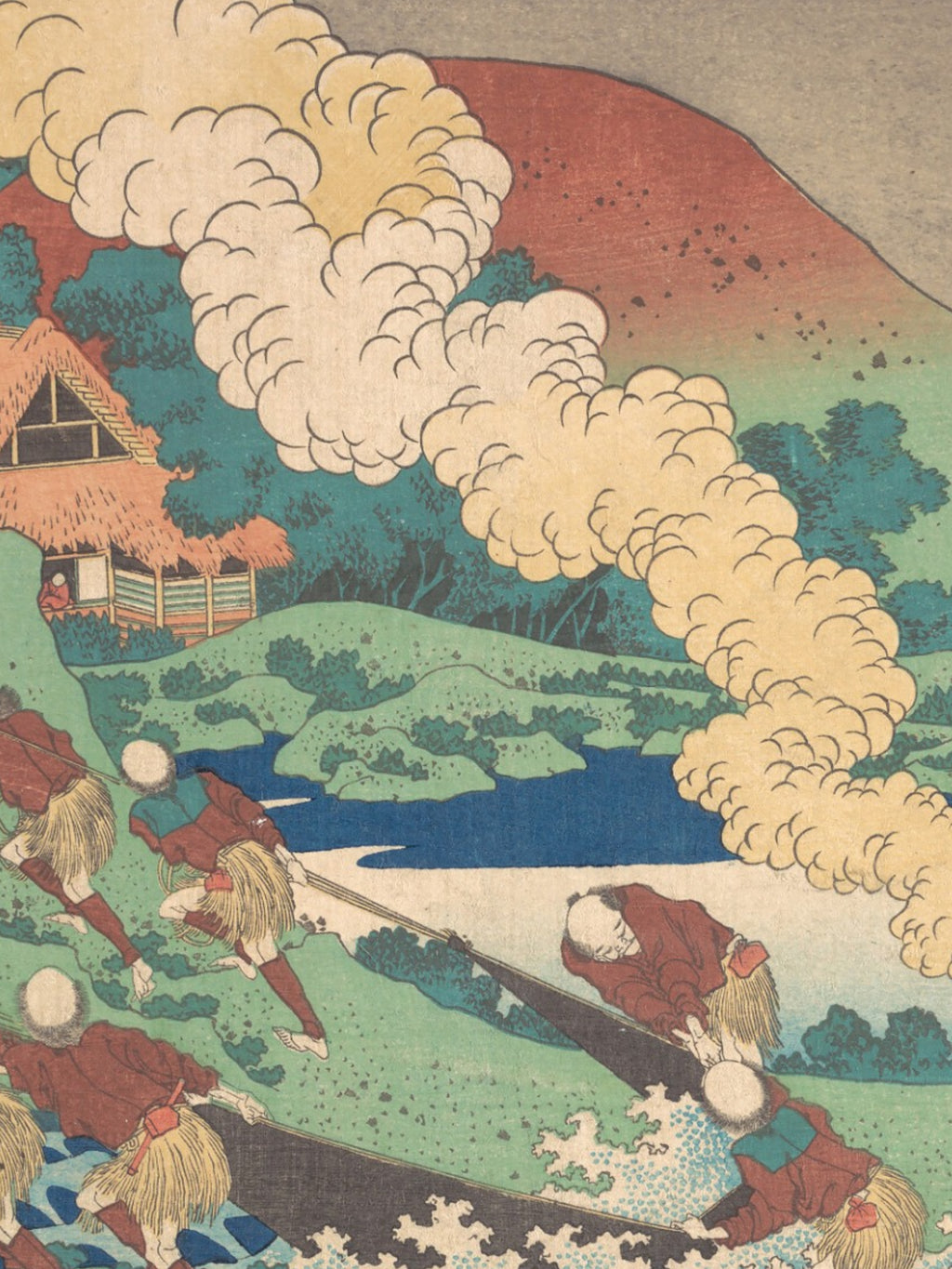 Katsushika Hokusai - Poem by Kakinomoto Hitomaro, from the series One Hundred Poems Explained by the Nurse (Hyakunin isshu uba ga etoki)