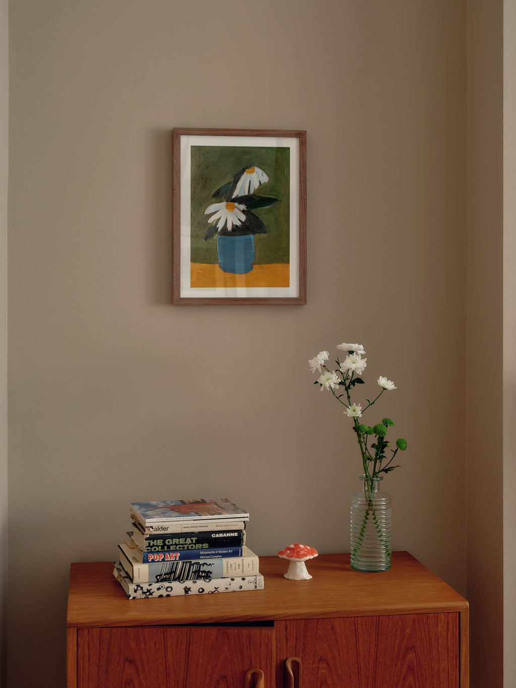 Fleurs au pot bleu
