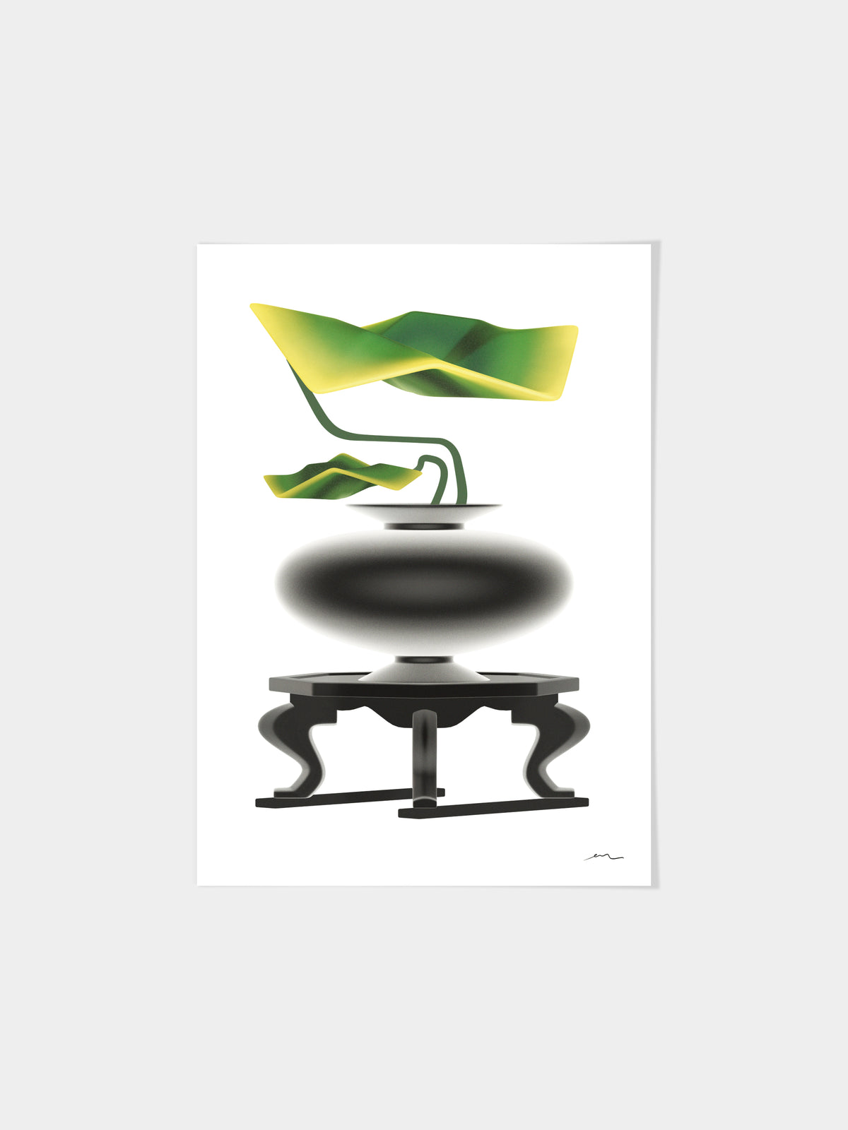 Still life Painting of Vessels and Plants