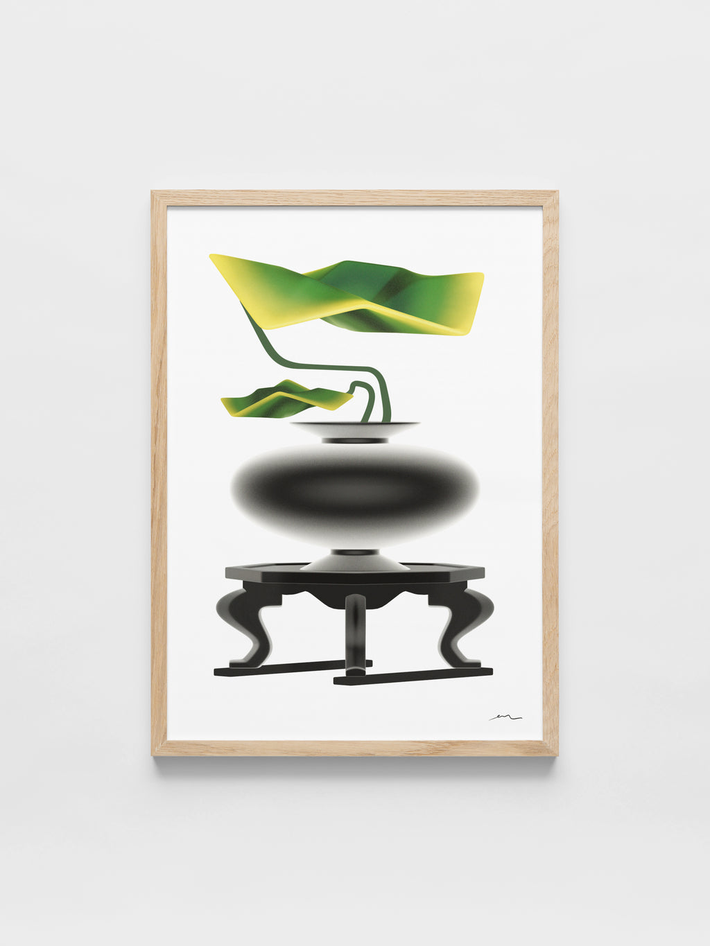 Still life Painting of Vessels and Plants