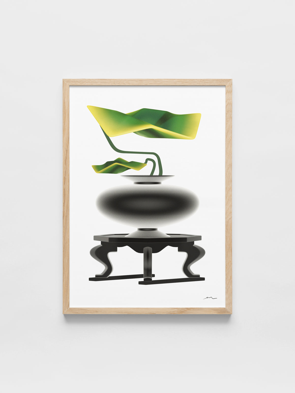 Still life Painting of Vessels and Plants