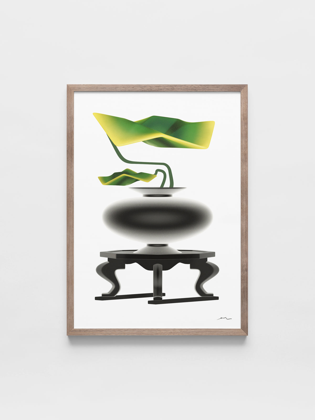 Still life Painting of Vessels and Plants