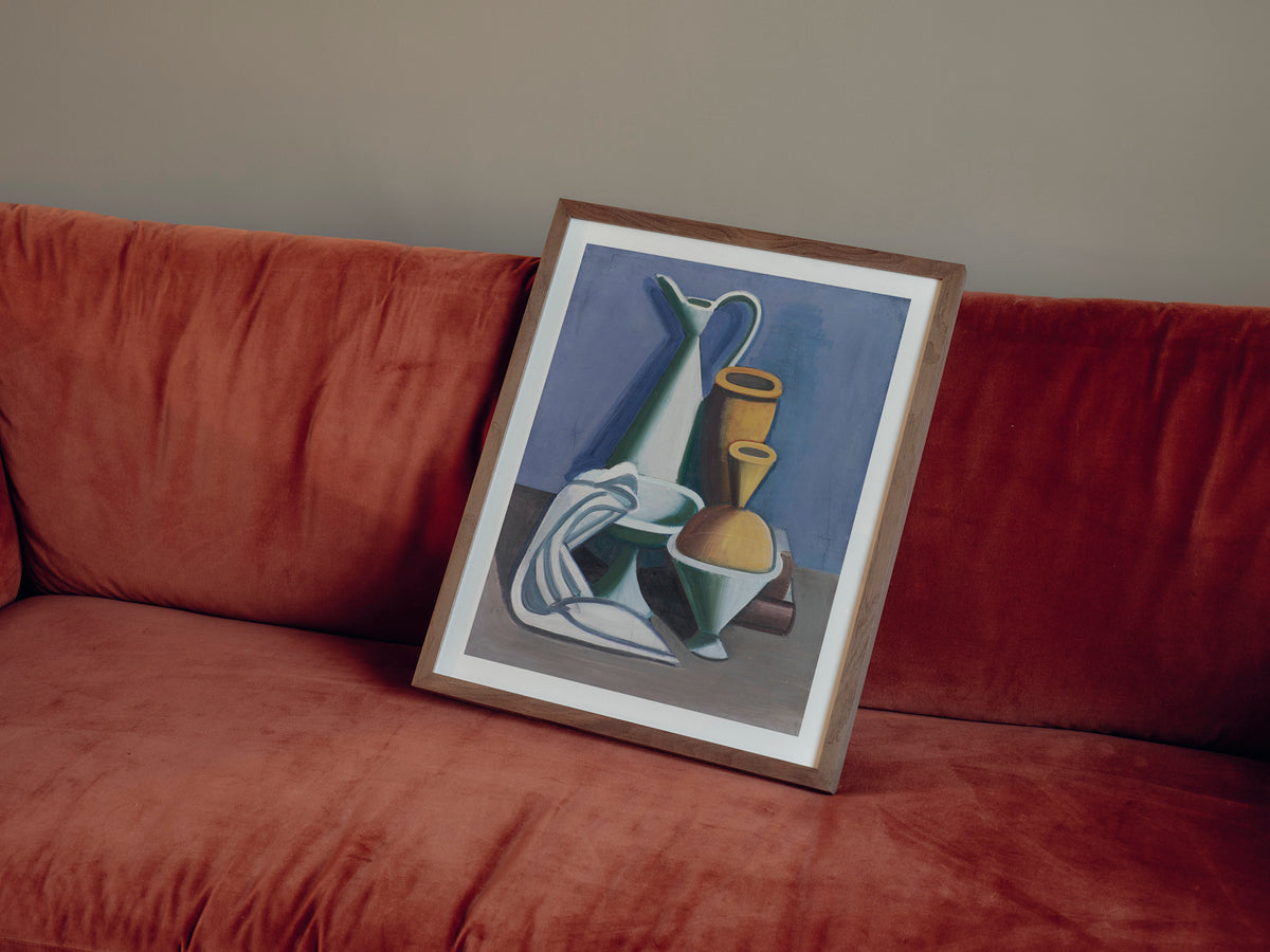 Still Life with Water Jug, Towel and Jars